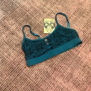 Teal Lace Bralette Nomads hemp wear sports bra